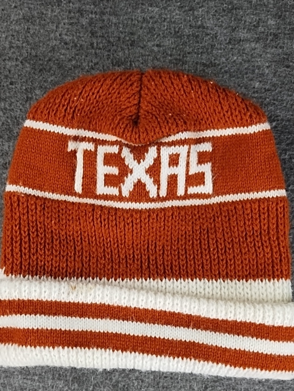 Texas Long Horns Beanie  - Burnt Orange and White